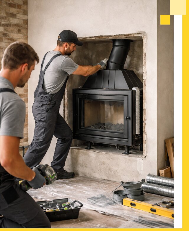 Установка каминных топок в Таганроге: монтаж, подключение