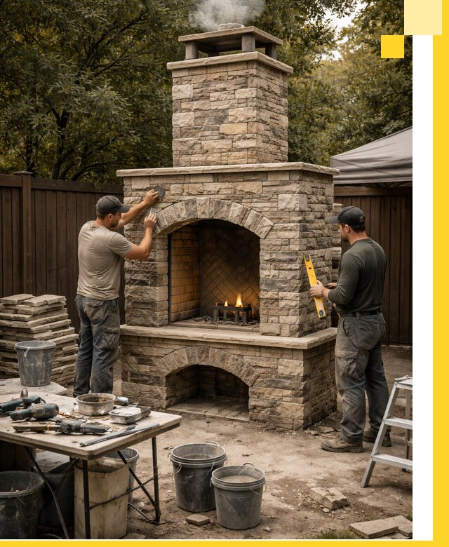 Проектирование и установка уличных каминов в Таганроге