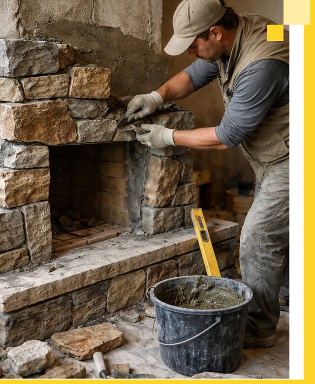 Изготовление и установка каменных каминов под ключ в Таганроге