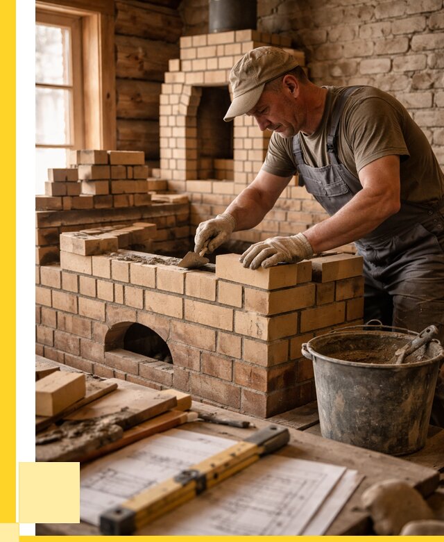 Кладка печей из кирпича в Таганроге цены от 30543 р. - ЭриданТгн