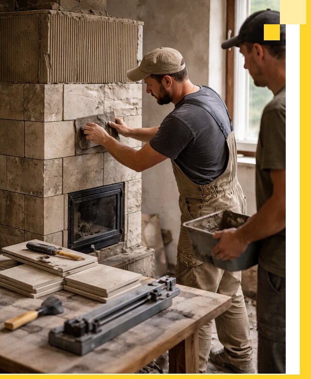 Профессиональная облицовка печей в Таганроге: керамика и камень