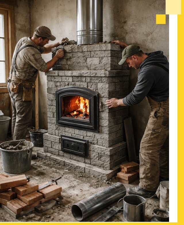 Производство, поставка и монтаж дровяных печей в Таганроге