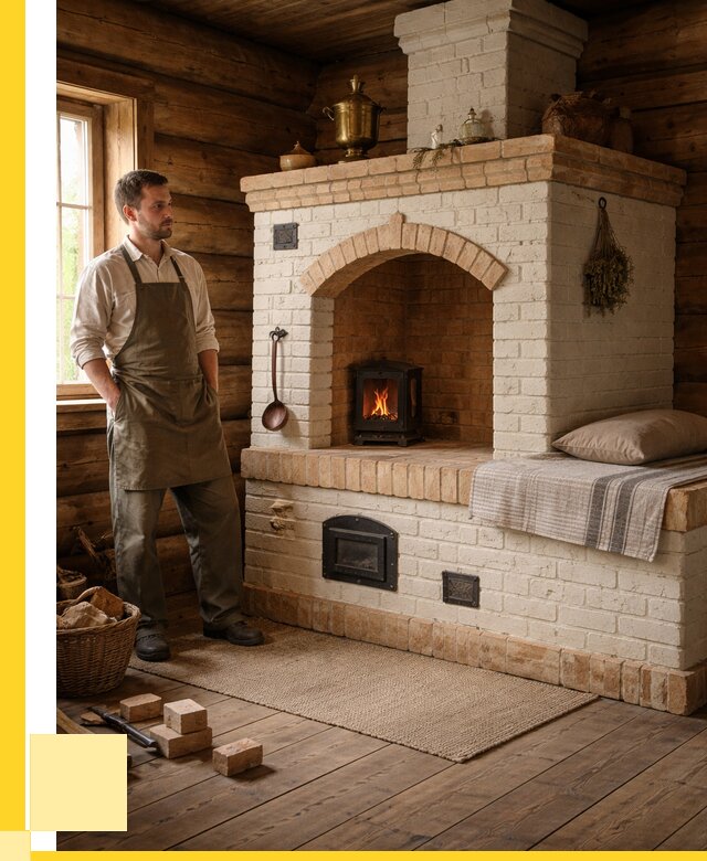 Русские печи с лежанкой под ключ в Таганроге от 152715 р. ЭриданТгн