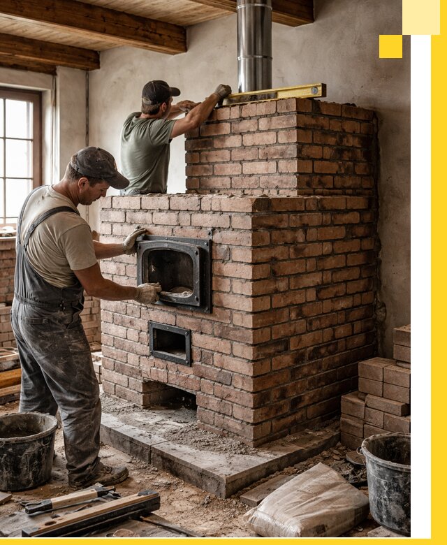 Печи для загородного дома под ключ в Таганроге — монтаж и сервис