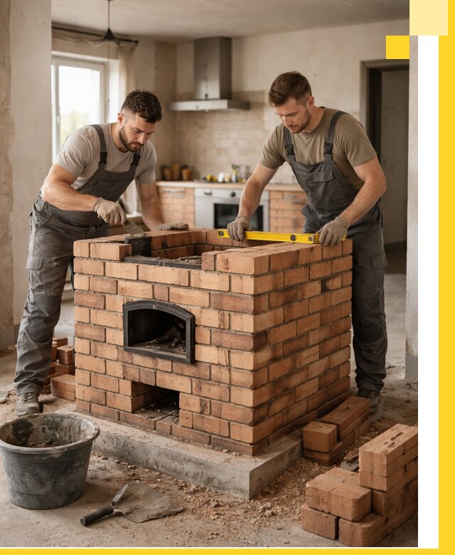 Установка и монтаж печей в частном доме в Таганроге под ключ