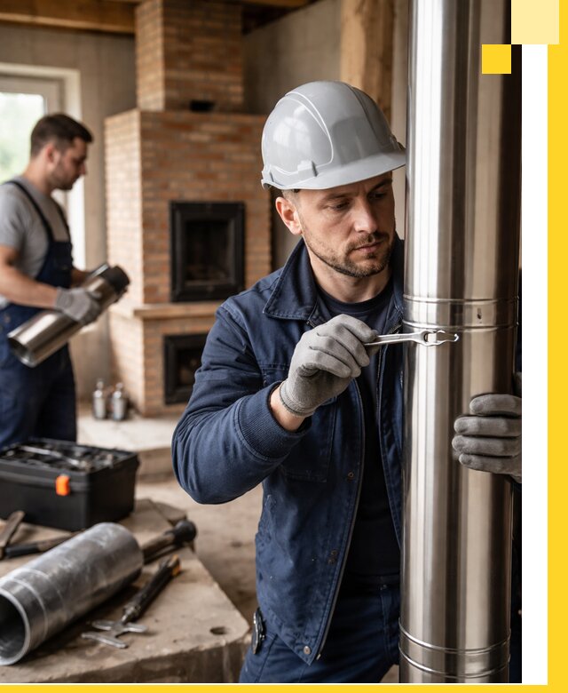 Профессиональный монтаж дымоходов для печей в Таганроге