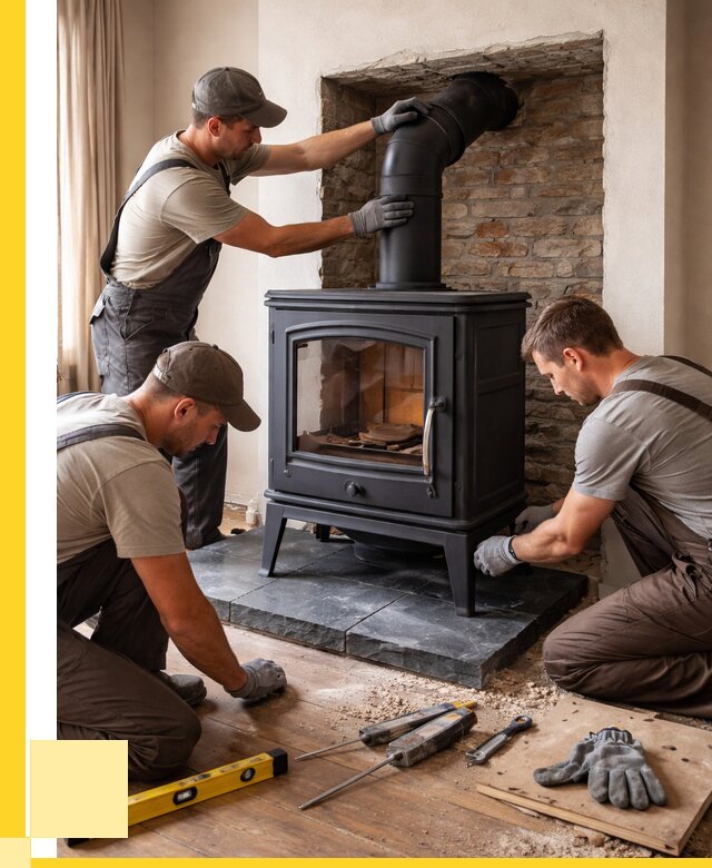 Монтаж печи камина в частном доме в Таганроге от 25453 р. | ЭриданТгн