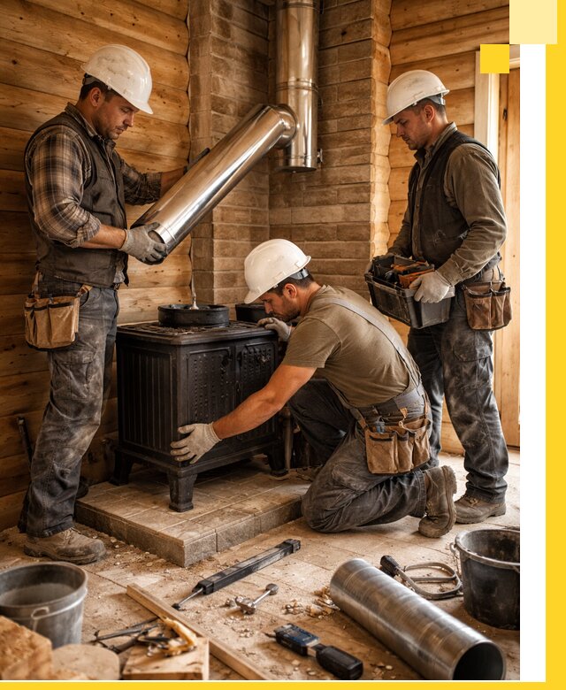 Профессиональный монтаж банных печей и дымоходов в Таганроге