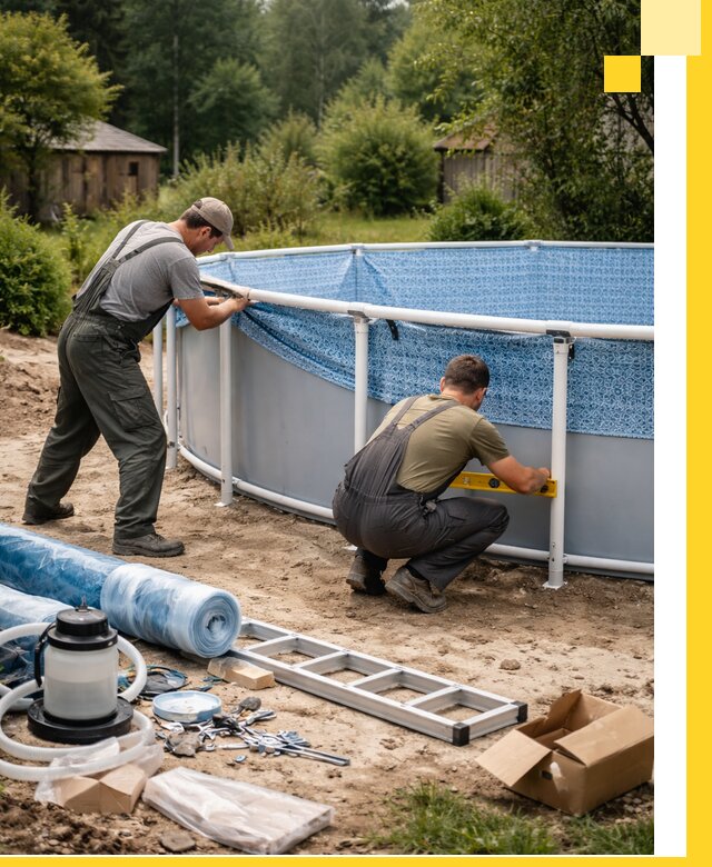 Установка и монтаж каркасных бассейнов в Таганроге под ключ