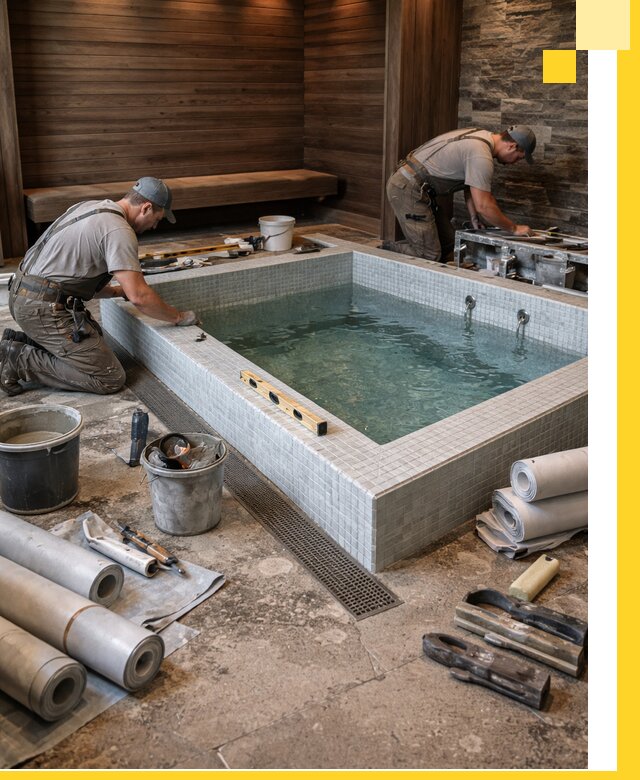 Установка и строительство бассейнов для сауны в Таганроге