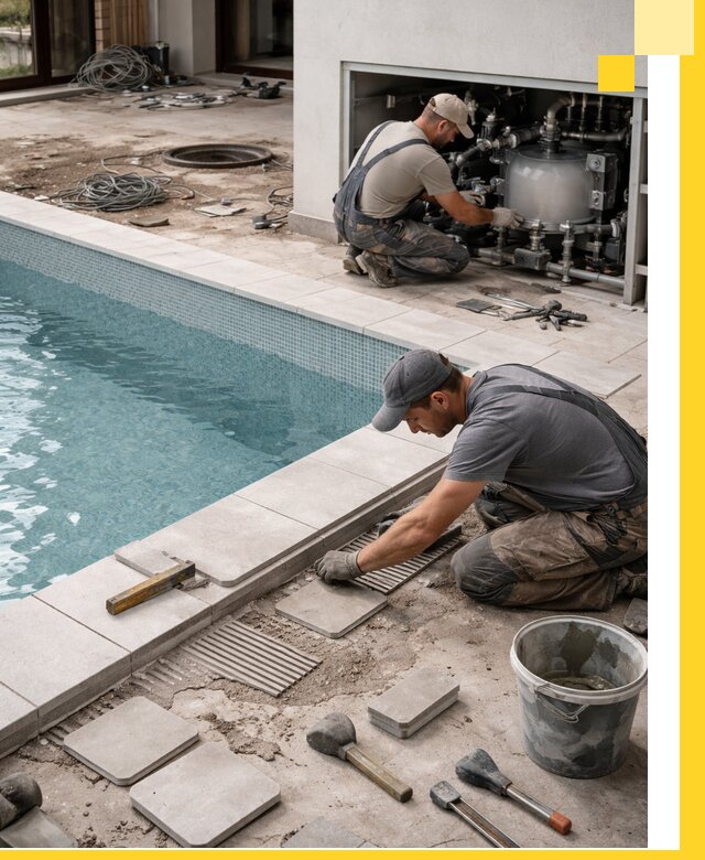 Строительство и монтаж бассейнов в коттедже в Таганроге