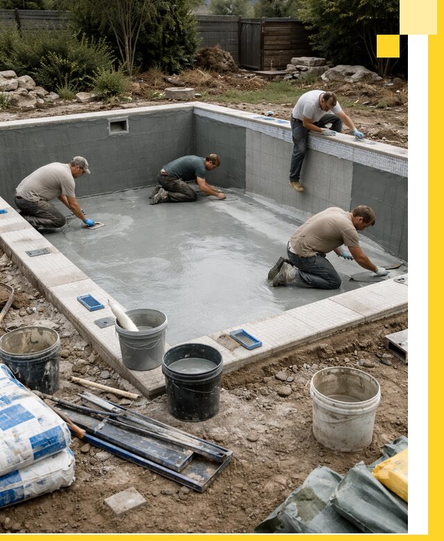 Изготовление и монтаж чаши бассейна под ключ в Таганроге