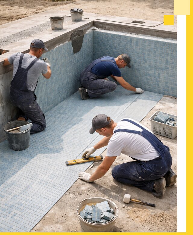 Укладка и установка плитки для бассейнов под ключ в Таганроге