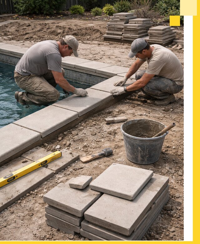 Установка и изготовление копингового камня для бассейнов в Таганроге