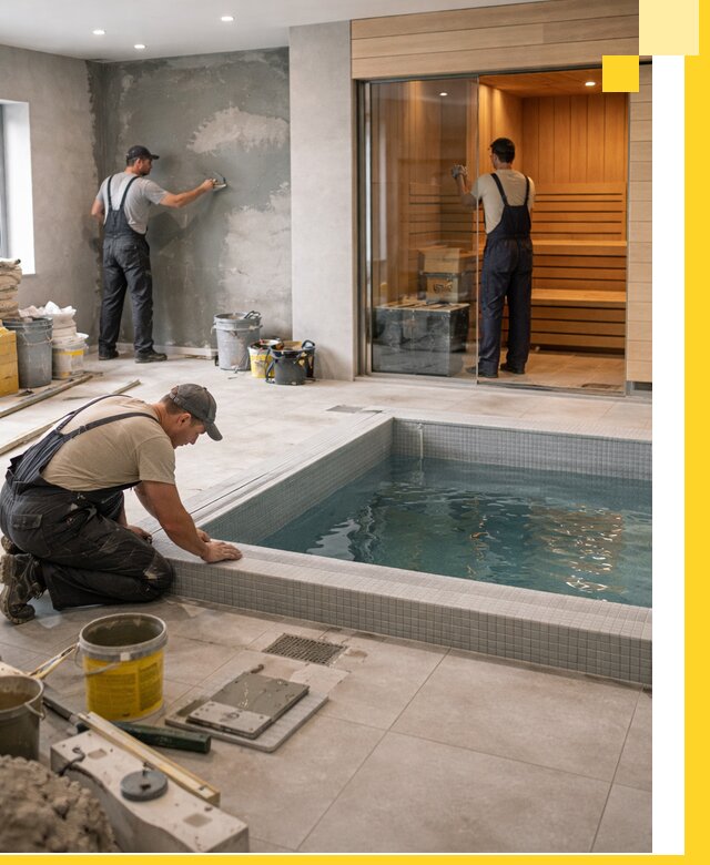 Проектирование и строительство сауны с бассейном в Таганроге