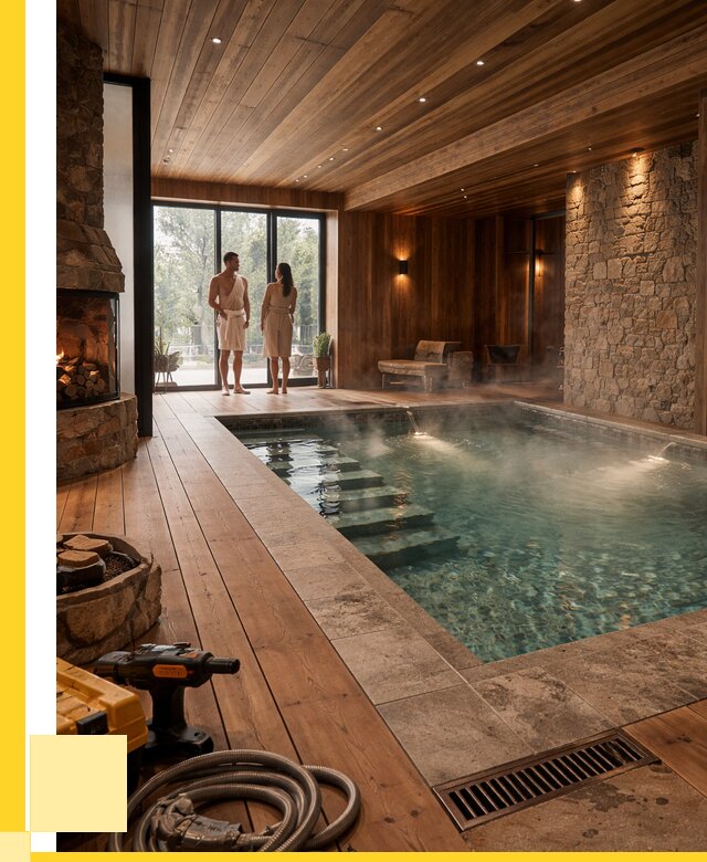 Проекты бань с бассейном под ключ в Таганроге от 76358 р., ЭриданТгн