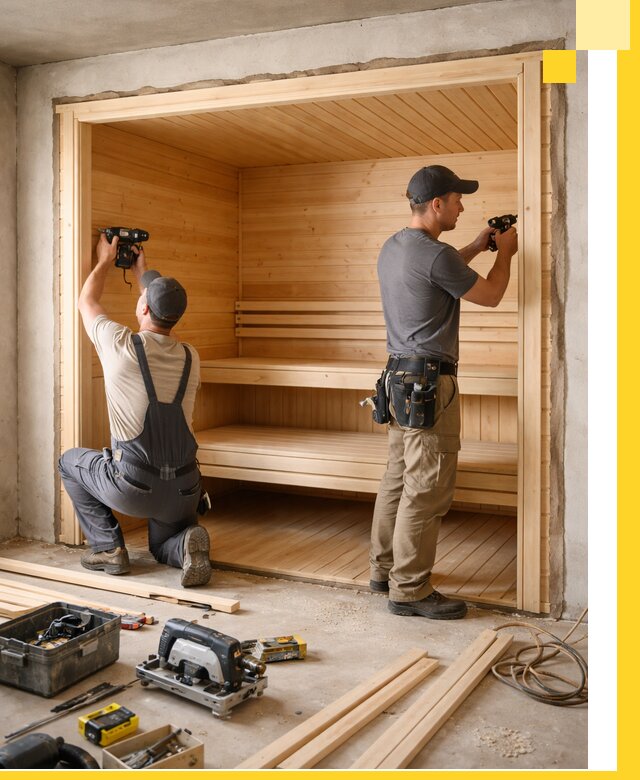 Монтаж саун под ключ в Таганроге — проектирование и установка