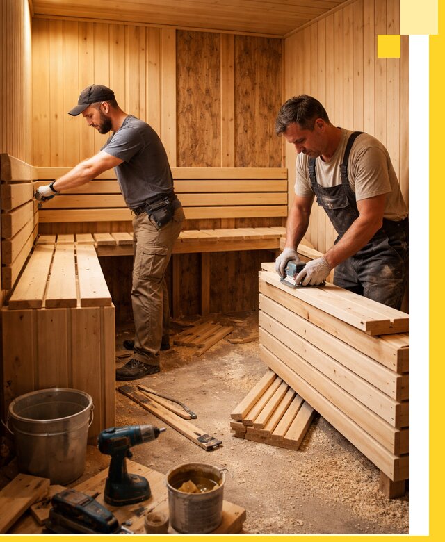 Профессиональный комплексный ремонт саун под ключ в Таганроге