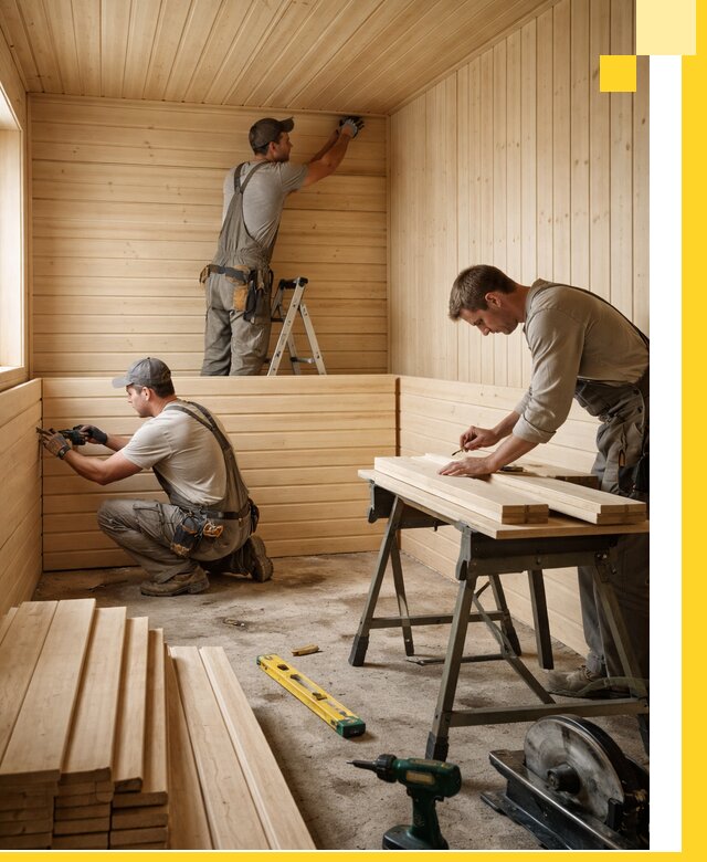 Обшивка саун в Таганроге из натуральной древесины под ключ