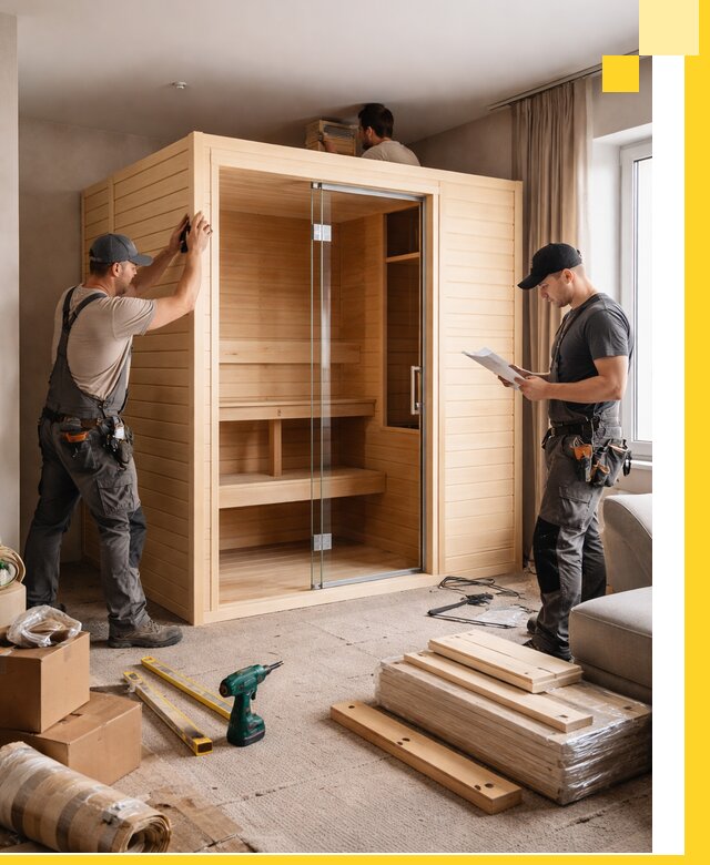 Установка и благоустройство саун в квартире в Таганроге