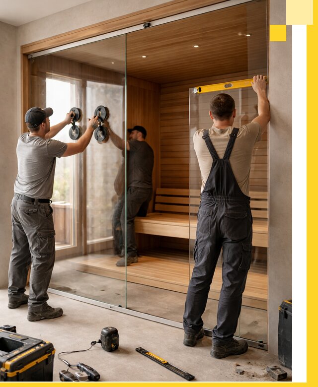 Производство и монтаж стеклянных саун под ключ в Таганроге