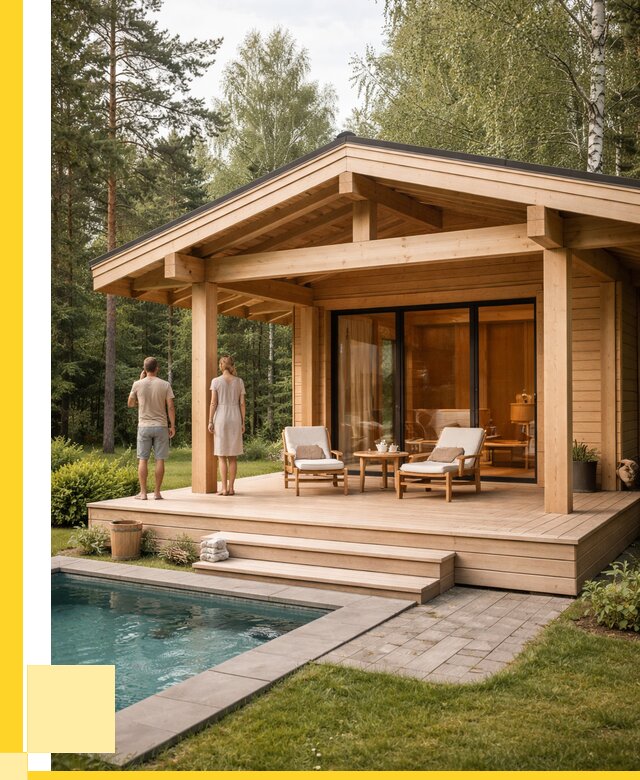 Бани с террасой под ключ в Таганроге от 610860 р. | ЭриданТгн