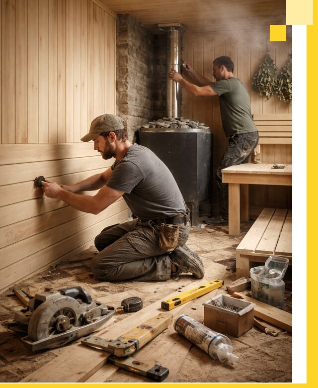 Полное строительство и оснащение парных под ключ в Таганроге