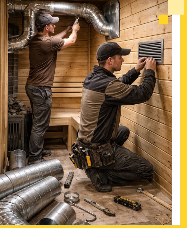 Проектирование и монтаж вентиляции бани в Таганроге под ключ