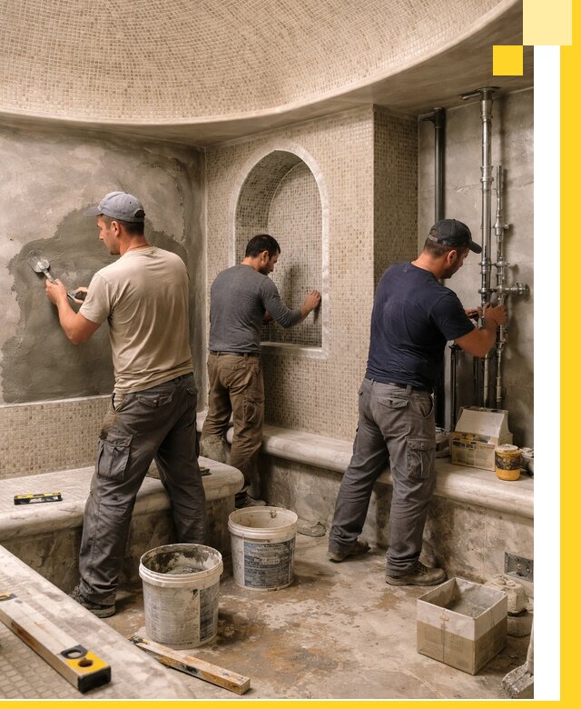 Профессиональный монтаж хамамов под ключ в Таганроге с гарантией