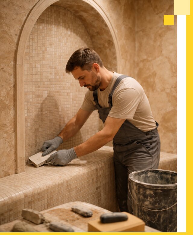 Профессиональная отделка хамамов с мозаикой под ключ в Таганроге