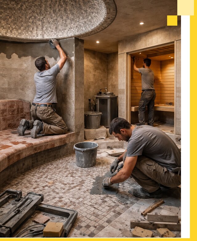 Проект и строительство хамама бани и сауны под ключ в Таганроге