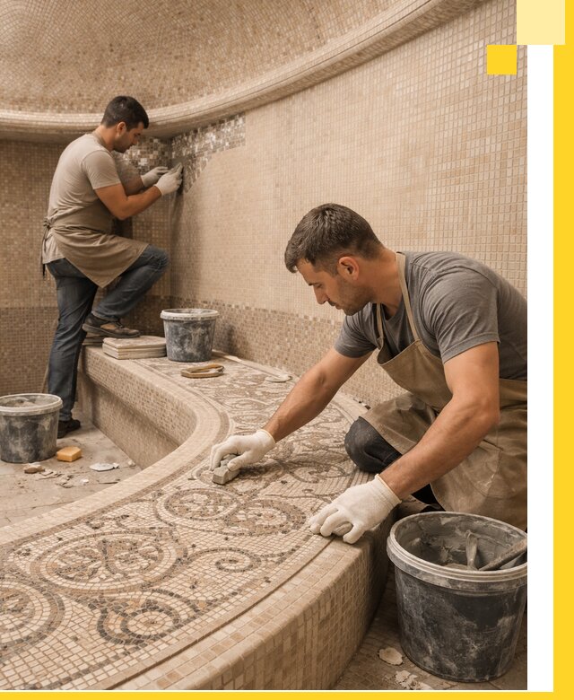 Плитка для хамама в Таганроге, укладка, подбор и поставка